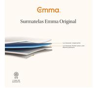 EMMA Surmatelas Emma Original 180x200 cm + Souplesse Et Adaptabilité + Confort Personnalisable + Housse Lavable