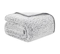 EMME Couverture Sherpa Douillette Moelleux 230 x 230cm Gris Épais et Élégant, Couverture de Canapé Double Face Extra Doux, Chaud Confortable Réversible Moelleuse