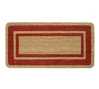 Emmevi - Cocco Bordo - Paillasson en fibre de coco naturelle avec envers antidérapant, tapis, grattoir pour extérieur, porte, entrée cm 40x80 bordeaux