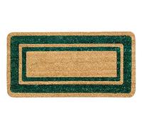 Emmevi - Cocco Bordo - Paillasson en fibre de coco naturelle avec envers antidérapant, tapis, grattoir pour extérieur, porte, entrée cm 50x100 vert