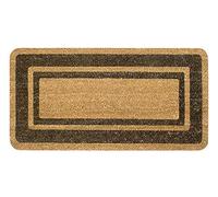 Emmevi - Cocco Bordo - Paillasson en fibre de coco naturelle avec envers antidérapant, tapis, grattoir pour extérieur, porte, entrée cm 50x100 marron