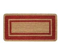 emmevi Paillasson Cocco entrée porte 33 x 60 cm élégant robuste antidérapant, sèche-cheveux extérieur Bordeaux