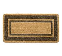 emmevi Paillasson en coco 33 x 60 cm, élégant, robuste, antidérapant, pour extérieur, marron