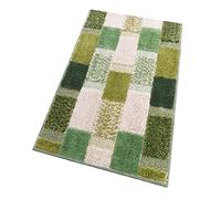 emmevi Tapis de bain moelleux, antidérapant, absorbant, doux, pour descente de lit, douche, modèle LILLA 60 x 120, vert