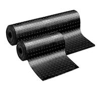 emmevi Tapis en caoutchouc antidérapant protège sol à bulles noir, revêtement robuste, différentes tailles, modèle paillasson, bulles PVC, 1 x 12 m