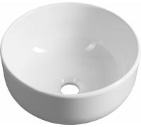 EMMI lavabo en céramique pour plan de travail Ø 33cm, blanc