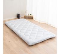 EMOOR Matelas Futon Japonais Anti-Affaissement 100 x 210 cm Fabriqué au Japon Coton Mousse de Chips, Shikibuton Lit de Couchage Pliable Tatami