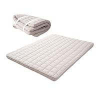 EMOOR Matelas Futon Rembourré Japonais Machi 160 x 202 cm Gris, Stockable Pliable avec Bandes Élastiques Soufflet Lit D'invité Sol Couchage Tatami
