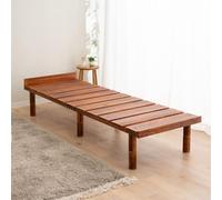 EMOOR Sommier Lit à Lattes en Bois OSMOS Lit de Repos 65 x 185 cm pour Matelas Futon Japonais Pin Massif (Rétro-Marron), Hauteur Réglable (5/18/31cm) Tatami Mat