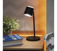 EMOS Abbie Lampe de table LED sans fil 6 W, luminosité 300 lm, batterie Li-ion 1500 mAh avec durée d'éclairage de 33 h, lampe multifonction 4 en 1, intensité variable, couleur de lumière réglable,