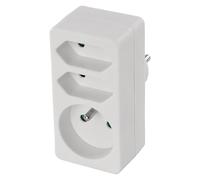 EMOS adaptateur 3x: 2 Euro prises + 1 prise française, protection accrue