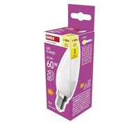 EMOS Ampoule LED bougie 6,5 W pour remplacer une ampoule à incandescence de 60 W, culot E14, luminosité 806 lm, blanc chaud 2700 K, durée de vie 30 000 h, IRC min. 80, angle d'éclairage 240°