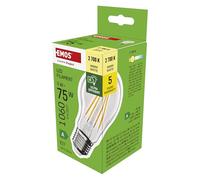 EMOS Ampoule LED Edison A60, 5 W de remplacement pour ampoule à incandescence de 75 W ampoule vintage avec culot E27, luminosité 1060 lm, blanc chaud 2700 K, durée de vie extra longue 50