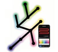 EMOS - Applique murale de jeu intelligente RGBIC avec application, 9 + 9 pièces - Éclairage modulaire - 16 millions de couleurs, synchronisation de la musique, commande vocale - Lumière d'ambiance