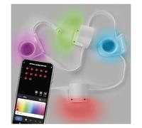 EMOS - Appliques murales Smart Spots, pièce d'extension 4 pièces - Downlights LED RGBIC+CCT à coller, intensité variable - Lumière d'ambiance WiFi 2,4 GHz, HandyApp, assistants vocaux - Spots