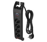 EMOS bloc de 4 prises avec protection contre les surtensions, câble de 2m avec interrupteur et indicateur LED, 1800 J, courant de fuite 15000 A, P54222