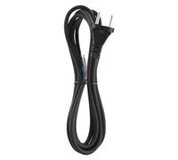 EMOS Câble de raccordement en caoutchouc 3 m, câble d'alimentation, câble de raccordement, fer, câble de raccordement Schuko, 2 x 1,0 mm², H07RN-F caoutchouc/néoprène, noir