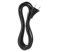 EMOS Câble de raccordement en caoutchouc 5 m, câble d'alimentation, câble de raccordement, câble de fer à repasser, câble de connexion Schuko, 2 x 1,0 mm², H05RN-F caoutchouc/néoprène, noir