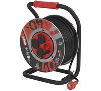EMOS câble de rallonge en caoutchouc et néoprène, tambour métallique - 4z, 40m, 2,5mm2