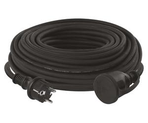 EMOS Câble de rallonge pour l'extérieur 30 m / 1 prise / noir / caoutchouc-néoprène / 230 V / 1,5 mm2, P01730