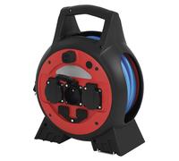 EMOS Câble de rallonge résistant aux intempéries sur tambour 20 m / 3 prises / bleu / PVC / 230 V / 1,5 mm2, P08520W