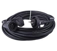EMOS Câble d'extension extérieur 20 m / 1 prise / noir / caoutchouc / 230 V / 2,5 mm2, PM1011