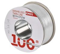 EMOS Câble double non blindé 2x0,75mm blanc, 100m, S8271