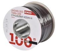 EMOS Câble noir Diamètre : 2x 1,0 mm S8280