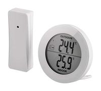 EMOS E0129 Thermomètre numérique avec capteur extérieur, température extérieure et intérieure avec capteur sans Fil, portée de 80 m, mémoire