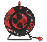 EMOS Câble d'extension pour l'extérieur sur tambour 50 m / 4 pcs. / noir / caoutchouc-néoprène / 230V / 2,5 mm2, P084503