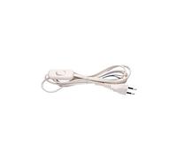 Les eMOS Flexo-câble PVC 2 x 0,75 mm avec Interrupteur Blanc 2 m kF-h1/s051E4