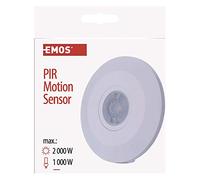 EMOS G1150 Détecteur de mouvement infrarouge IP20 pour l'intérieur, champ de travail 360°, portée 6 m, sensibilité 3-2000 lux, montage en saillie
