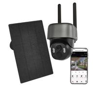 EMOS GoSmart Caméra IP extérieure sans fil WASP, modèle 1200G, avec panneau solaire et connectivité WiFi