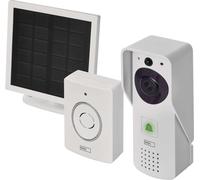 EMOS GoSmart - Sonnette vidéo Intelligente avec Application - WiFi - Caméra étanche Full HD 1080p - Panneau Solaire/Batterie - Sonnette de Verrouillage de Porte - Protection antivol - Compatible