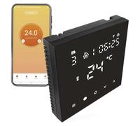EMOS GoSmart Thermostat d'ambiance WiFi pour chauffage au sol avec app, programmable, y compris capteur de sol, compatible avec Alexa, Google, noir, P56201BUF