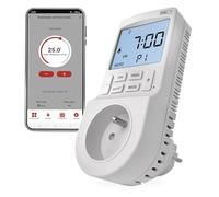 EMOS GoSmart - Thermostat et minuterie de Prise 2en1 avec app - régulateur de température ambiante numérique Smart Home et Prise de Courant avec minuterie pour Le Chauffage et la climatisation