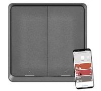 EMOS Interrupteur de scène ZigBee GoSmart – écran LED, avec application, 2 boutons, 6 scènes, piles