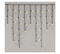 EMOS Guirlande lumineuse de Noël à LED, 3,6 m + 5 m de câble, 200 LED, 8 modes d'éclairage, bloc d'alimentation, IP44, pour l'intérieur et l'extérieur, blanc chaud