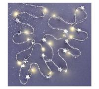 EMOS Guirlande lumineuse décorative avec 20 LED - 190 cm - Fonction minuterie 6/18 h - Fonctionne avec 2 piles AA - Durée d'éclairage : 10 000 h - IP20 pour l'intérieur
