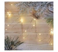 EMOS Guirlande lumineuse LED nano blanc chaud 0,9 m, fonction minuterie 6 heures, fonctionne avec 2 piles AA (2 x AA), durée d'éclairage 10 000 heures, IP20 pour l'intérieur, blanc chaud