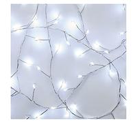 EMOS Guirlande lumineuse LED Nano Blanc froid 2,4 m Fil lumineux en grappe Argenté Fonction minuterie 6/18 h Fonctionnement à piles (3 x AA) Durée d'éclairage 10 000 h IP20 pour l'intérieur