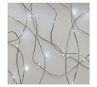 EMOS Guirlande lumineuse nano - Blanc froid - Pour l'intérieur et l'extérieur - IP44-10 m de long - Nano - Pour les fêtes, Noël - Fonction minuterie 6 heures - Bloc d'alimentation et transformateur