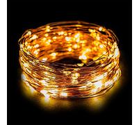 EMOS Guirlande Micro LED en fil de cuivre 14m, 140 LED, 230V, fonction de minuterie, LED Guirlande lumineuse exterieure et intérieur, étanche IP44, Deco Mariage, Noël, Fête couleur blanc chaud