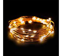 EMOS Guirlande Micro LED en fil de cuivre 4m, 40 LED, 230V, fonction de minuterie, LED Guirlande lumineuse exterieure et intérieur, étanche IP44, Deco Mariage, Noël, Fête couleur blanc chaud