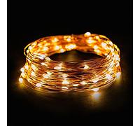 EMOS Guirlande Micro LED en fil de cuivre 8m, 80 LED, 230V, fonction de minuterie, LED Guirlande lumineuse exterieure et intérieur, étanche IP44, Deco Mariage, Noël, Fête couleur blanc chaud