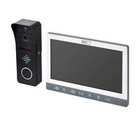 EMOS H3010 Interphone vidéo étanche avec caméra Full HD avec Vision Nocturne, Moniteur avec écran Couleur LCD 7", Snapshot, Enregistrement, intercom, Blanc