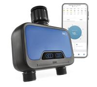EMOS - Horloge d'arrosage Intelligente avec 2 Sorties avec Application, Bluetooth - Hub ZigBee requis - Fonctionnement à Piles - Contrôle d'arrosage automatisé 1 Min à 24 h, 8 Bar, 35 l/Min - pour
