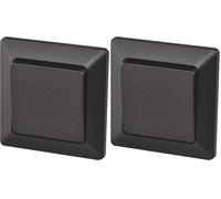 EMOS Interrupteur de commutation noir avec une bascule 250 V ~/10 AX, plastique, sans boîte encastrée e protection IP20 pour intérieur (Lot de 2)
