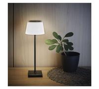 EMOS Katie Lampe de bureau à batterie LED 4 W étanche IP44 Charge USB 96 h Luminosité 250 lm Sans fil Intensité variable Changement de couleur (3000/4000/5000 K) Câble de charge USB 1,5 m Noir