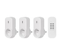 EMOS kit 3 prises télécommandées, portée 25 m, 1000 W, intérieur, blanc | prises françaises, 230 V 4,35 A